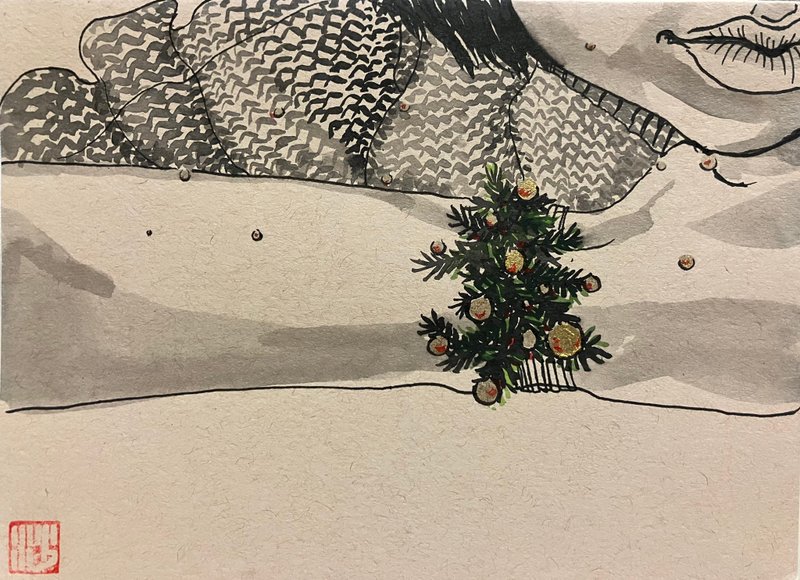 聖誕樹-手環/聖誕禮物 - 卡片/明信片 - 紙 卡其色