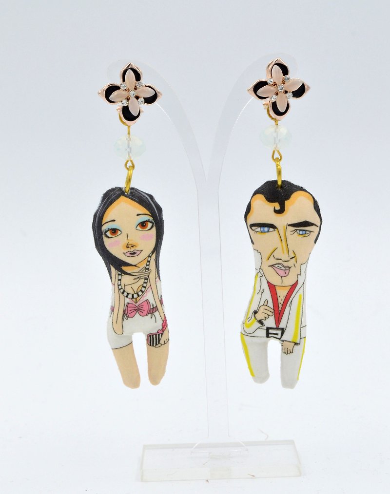 TIMBEE LO Elvis Presley Handmade Ragdoll Earrings There is only one each