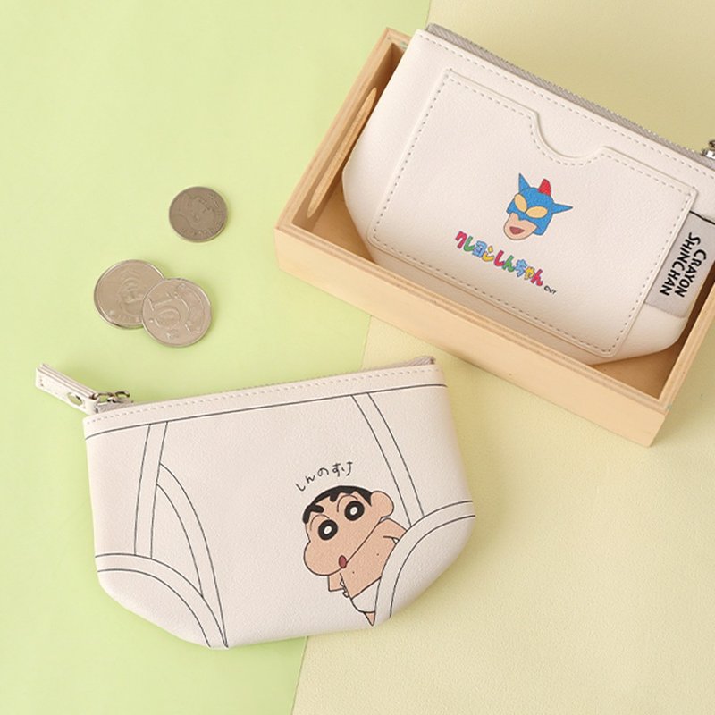 Crayon Mini Leather Ticket Holder Coin Purse Underwear Style - Genuine Authorized Ticket Card Coin Purse - Coin Purses - Other Materials Multicolor