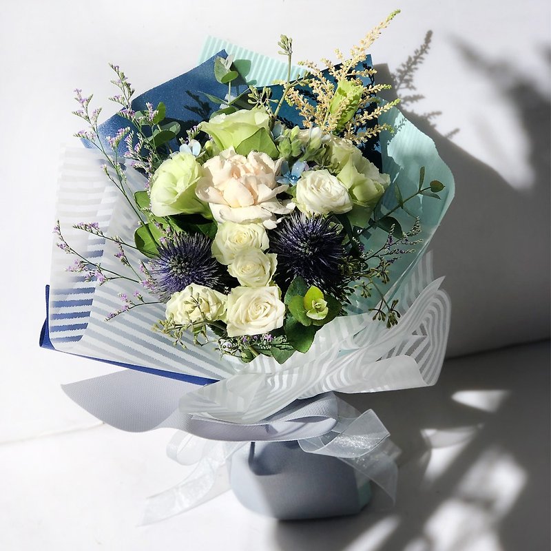 Transparent purple thistle flower bouquet | First choice for graduate day | Pick up in Taipei - Dried Flowers & Bouquets - Plants & Flowers Transparent