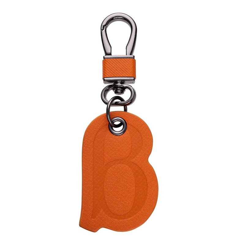 Logo leather key ring-vitality orange - Keychains - Genuine Leather Orange