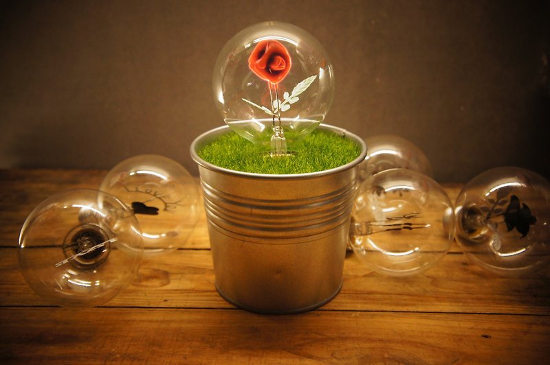 金属 照明・ランプ 多色 - エジソン・産業クリエイティブ産業鉢植えのランプ交換の贈り物誕生日プレゼントバレンタインギフトの夜の電球バラ