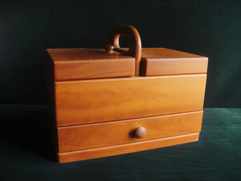 [OLD-TIME] Early second-hand wooden tailoring boxes - กล่องเก็บของ - วัสดุอื่นๆ 