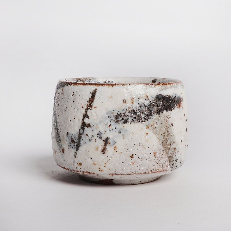 Ming ya kiln l Japanese style hand-painted Shiye tea bowl - ถ้วย - ดินเผา หลากหลายสี