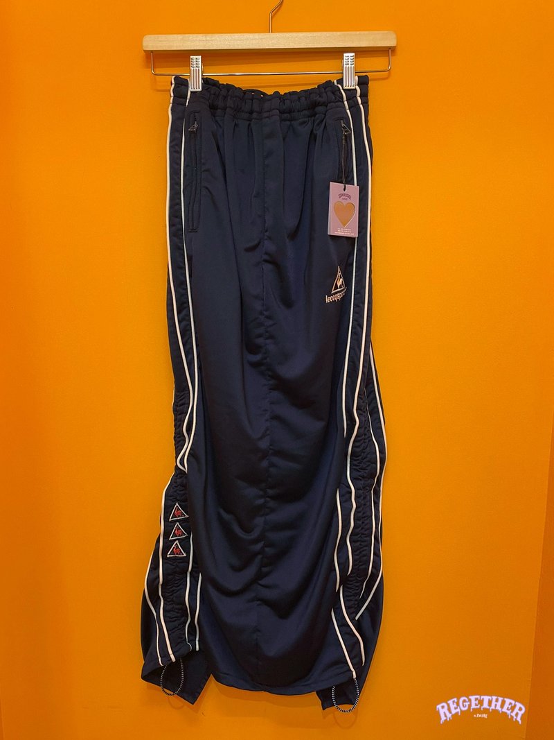 REGETHER 古著改製 抽繩運動長裙-LE COQ SPORTIF - 裙子/長裙 - 棉．麻 藍色