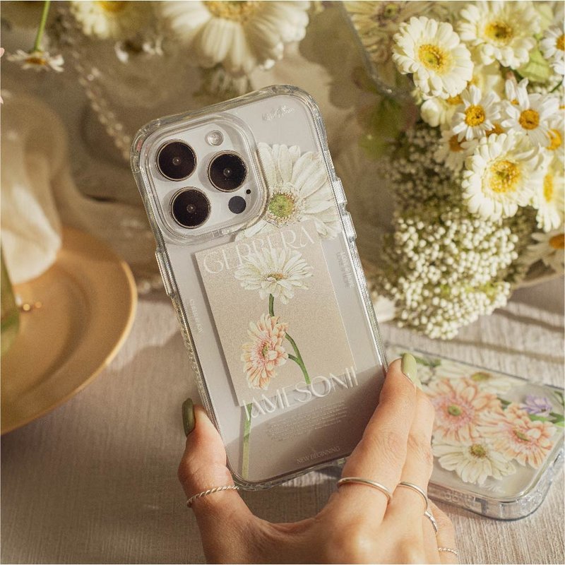 Spray Floral Hope Gerbera Anti-Yellowing and Anti-fall MagSafe iPhone Case - Phone Cases - Plastic Transparent