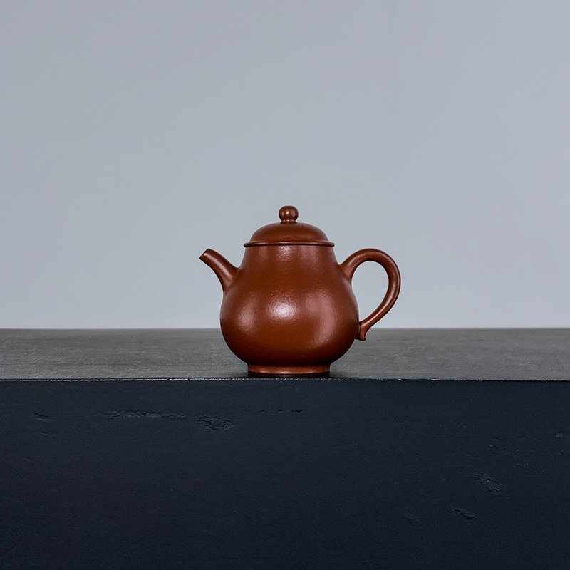 送禮紫砂壺茶壺高潘壶 140cc 原矿朱泥制作 泥料纯正天然易泡养 - 茶壺/茶杯/茶具 - 陶 灰色