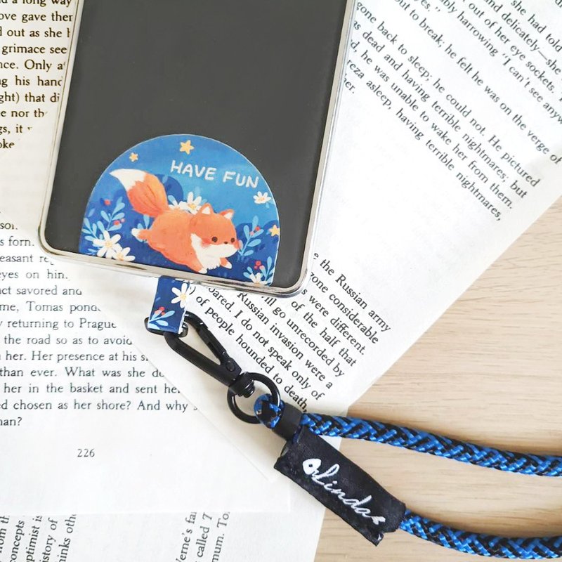 Mobile phone case lanyard clip lanyard hanging clip - Jumping Fox - Phone Accessories - Other Materials Blue