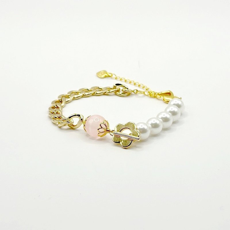 VenusVenus~Smile Series Stone Pearl Bracelet~Recommended Christmas Gift Exchange Gifts - Bracelets - Jade Gold