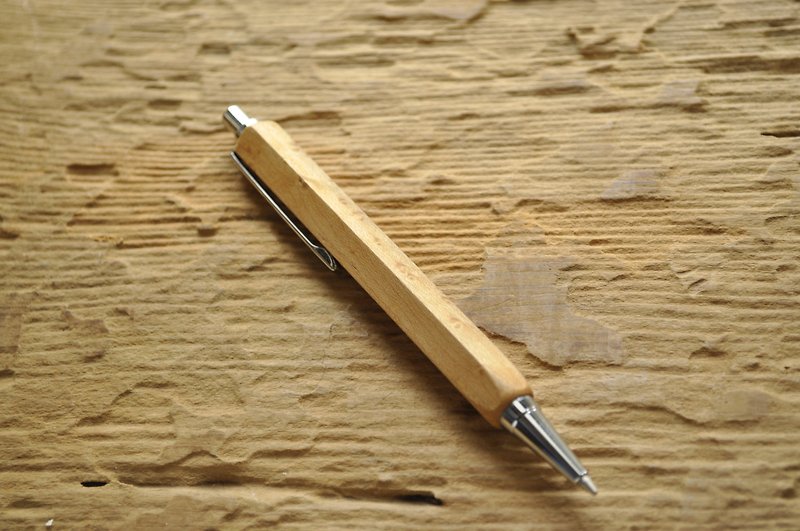 Flashing bird eye maple pentagonal pencil pen / stationery / automatic pencil - Pencils & Mechanical Pencils - Wood Khaki