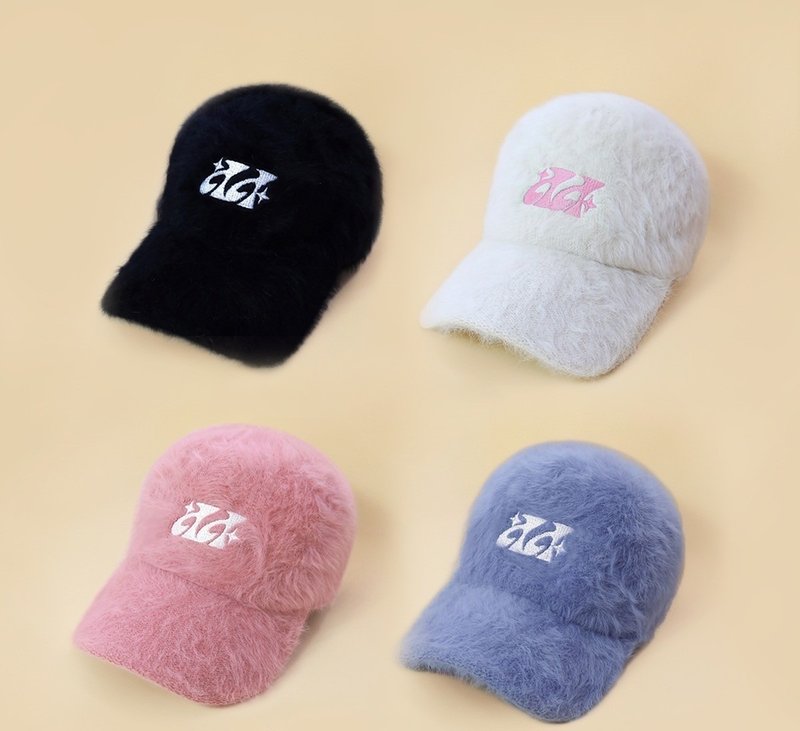 DADDY | Double D Fluffy Hat, fur cap, embroidered with double d logo, very cute. - 帽子 - 其他材質 