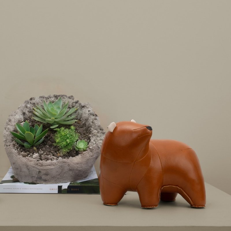 Gaze - Bear Bero - Bookend - Items for Display - Faux Leather Multicolor