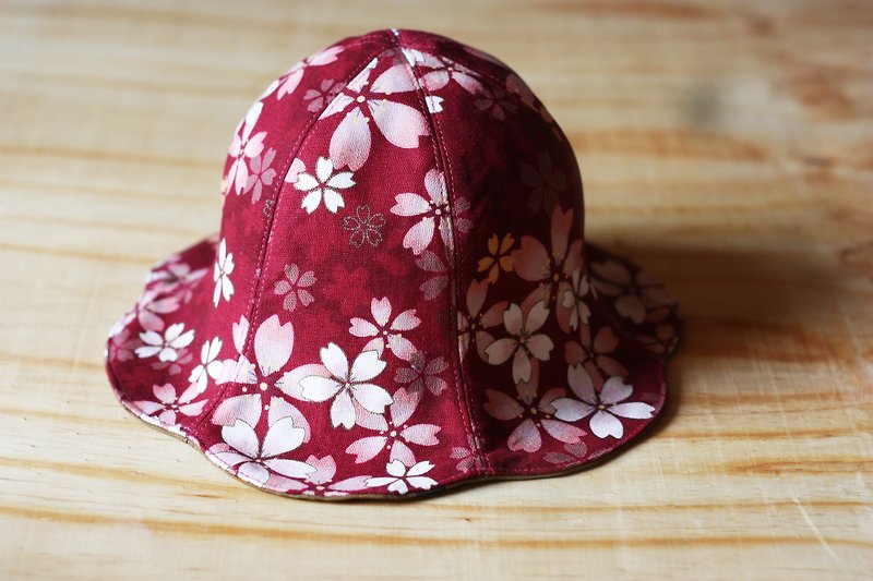 Children's double-sided hand-made flower hat series 1 - หมวก - ผ้าฝ้าย/ผ้าลินิน หลากหลายสี