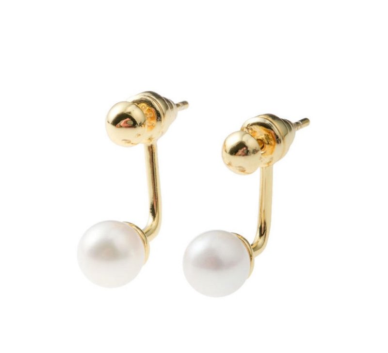 SALTY PUMPKIN salty pumpkin OL office queen small light bulb earrings gold - Earrings & Clip-ons - Pearl 