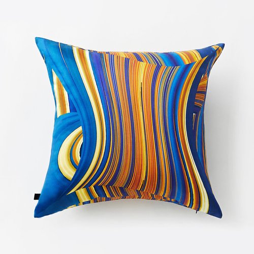 YEN TING CHO Studio London Blue 倫敦藍 正方形抱枕 50x50cm含枕芯