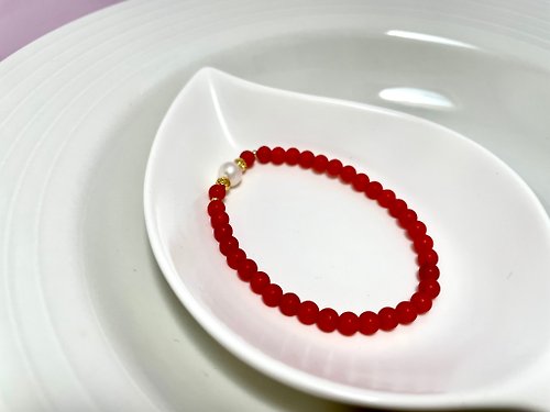 Athena珍珠設計 天然淡水珍珠 BABY珠 南紅瑪瑙 手鏈
