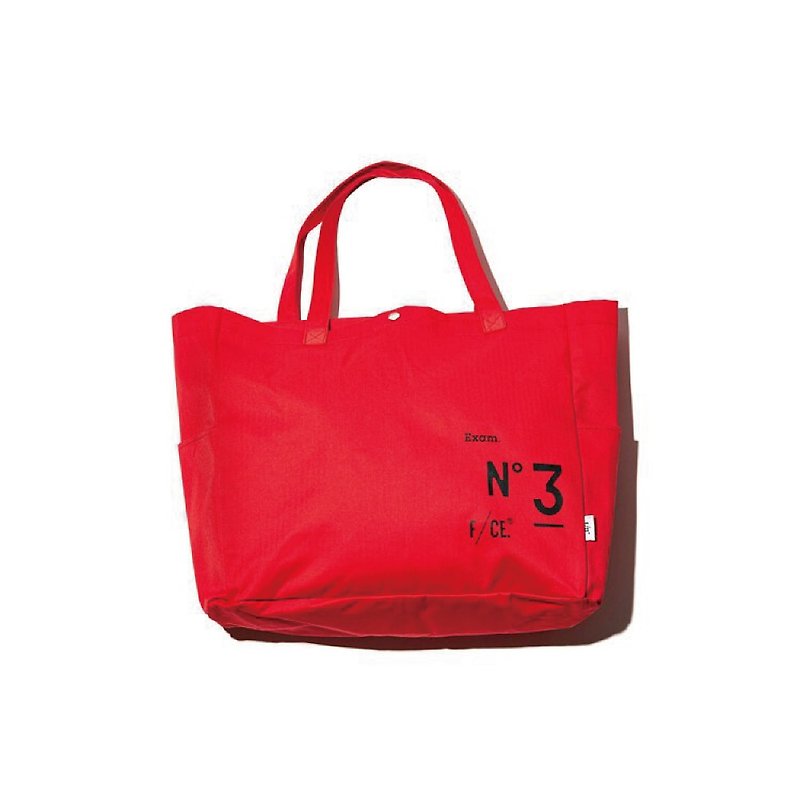NO.3 big tote bag red