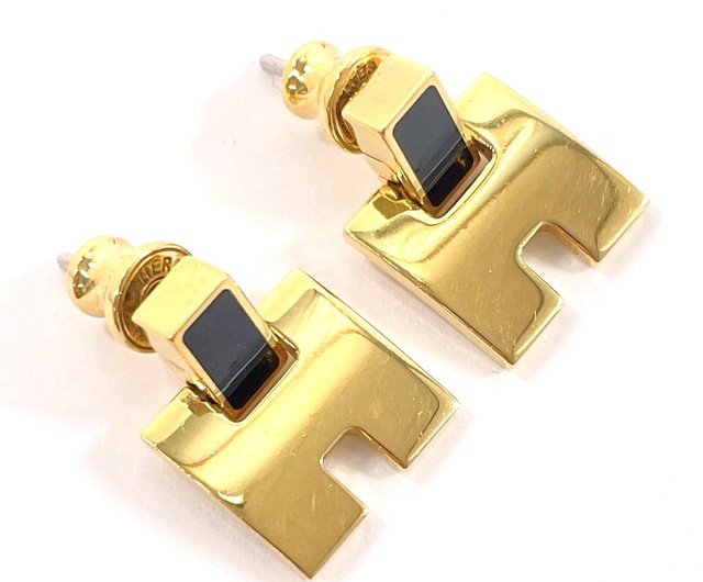 品揃え豊富で 日本直送 中古美品】エルメス Hロゴ アイリーン ピアス HERMES アクセサリー