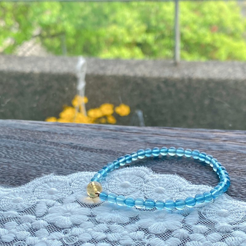 Emerald gift. Niancui-Sea Sapphire Design Bracelet - Bracelets - Gemstone Blue