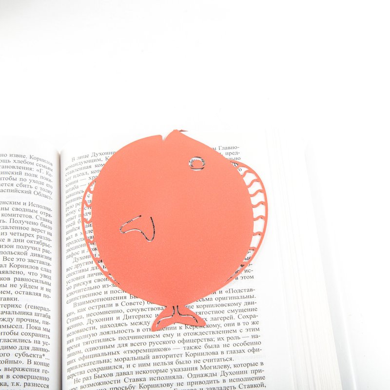 Cool metal bookmark Flounder. - Bookmarks - Other Metals Pink