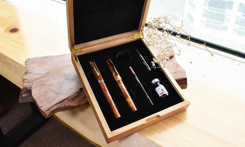 CYPRESS Hardcover Nanzhu Pen Gift Box (Pure Pen Box) - Pencil Cases - Wood 