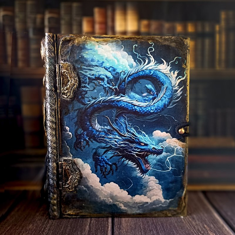 Magic bird Box-Book,Box playing cards,tarot box,Peacock Feather, Jewelry box - 居家收納/收納盒/儲物盒 - 木頭 藍色