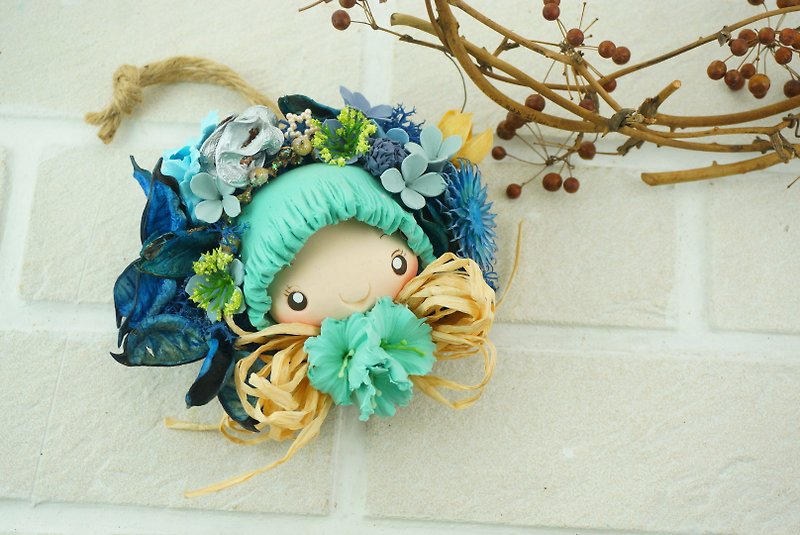 Small wreath Charm*Sapphire*Handmade - Other - Clay 