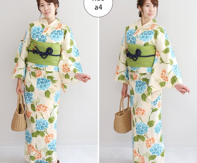 Japanese Kimono Yukata and OBI Belt Set Of 2 Japanese Fabric x88 - Brand  New 