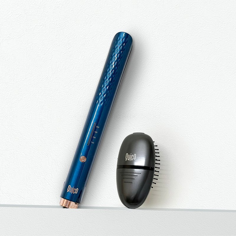 Quico - 輕巧造型器 (寶石藍) + 負離子梳 (鋼琴黑) 優惠套裝 - 其他小家電 - 塑膠 
