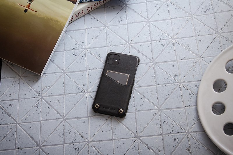 iPhone 11 Minimalist Series Leather Case - Black - Phone Cases - Genuine Leather Black
