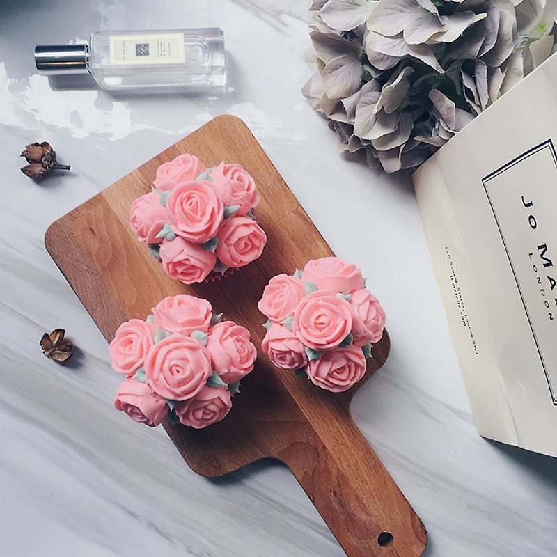 Le Jardin poetic garden / potted roses cream cup cake into 4 groups - อื่นๆ - กระดาษ สึชมพู