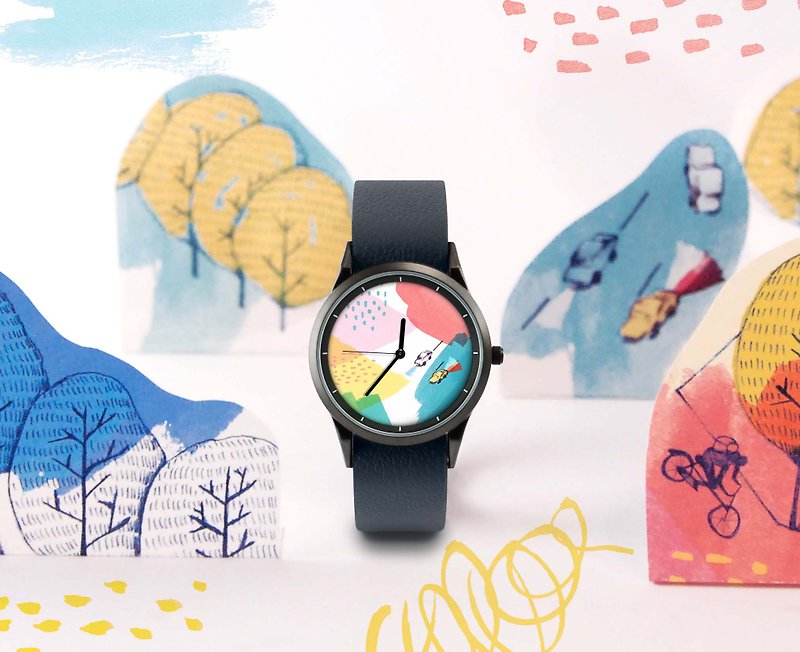 插畫X手錶-Rainbow24 ST - 女裝錶 - 其他金屬 多色