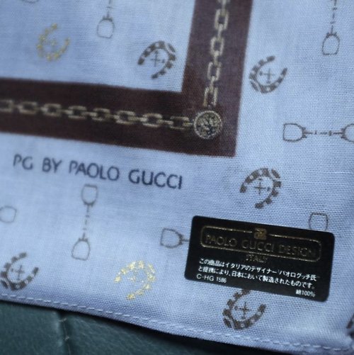 Paolo Gucci Design Italy Pocket Square Cowboy Print 