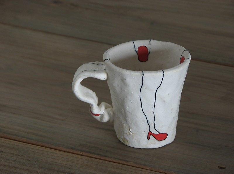 Red demi cup - Mugs - Other Materials Red