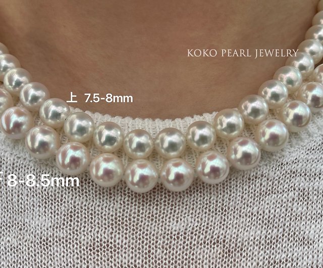 あこや真珠ネックレス 日本産海水珍珠 最上級の輝き 6月誕生石 良質なアコヤパール - ショップ KOKO ネックレス - Pinkoi