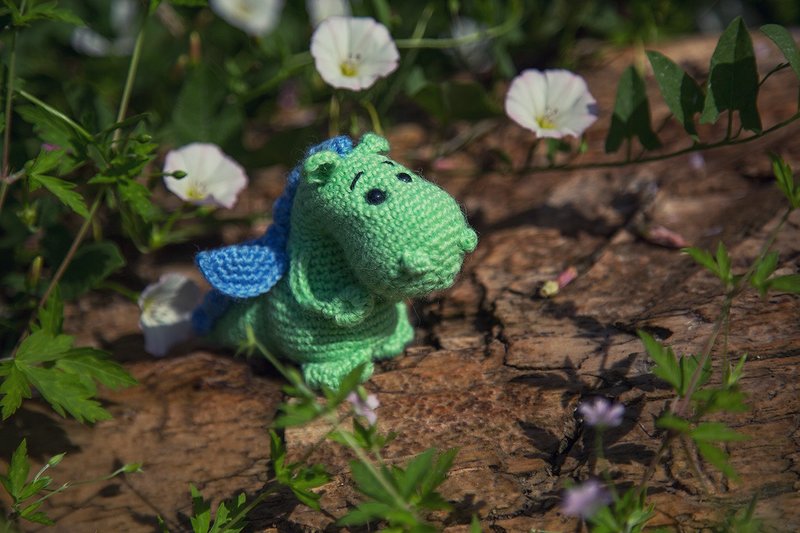 Crochet dragon, Crochet dragon Stuffed toy, dragon toy,  knitted dragon - 寶寶/兒童玩具/玩偶 - 羊毛 