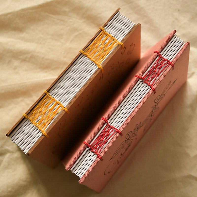 Lace knot stitching method | Customized handmade book-book back - สมุดบันทึก/สมุดปฏิทิน - กระดาษ หลากหลายสี