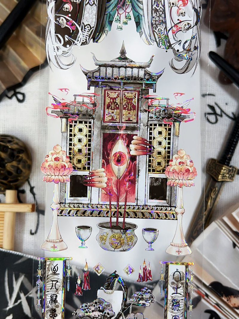 Ephemeral Records PET Washi Tape - Iridescent Finish, 10m Roll - มาสกิ้งเทป - วัสดุอื่นๆ 