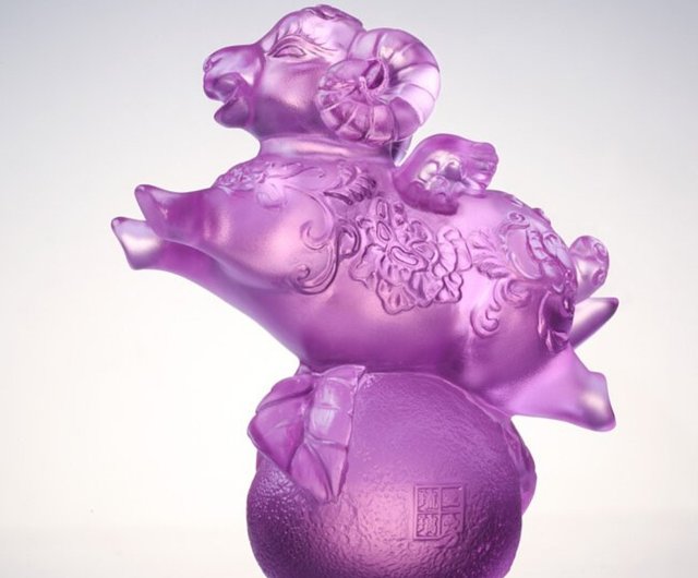 琉璃工房 LIULIGONGFANG 羊ガラスアート 琉璃工房 LIULIGONGFANG 羊ガラスアート（Yahoo!オークション