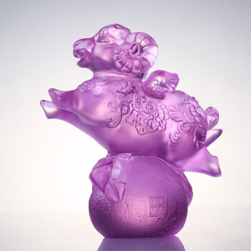 琉璃工房 LIULI  我有翅膀能飛翔(羊) - 擺飾/家飾品 - 琉璃 粉紅色