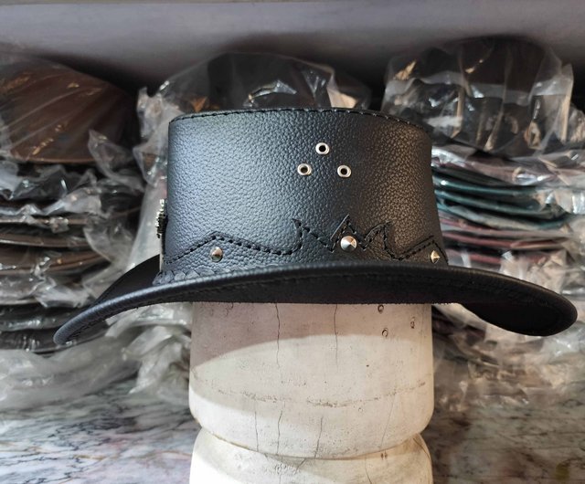 【未使用に近い】OUTBACK社製 テンガロンハット　オーストラリア製 西オーストラリア カウボーイ アウトバック ブラック レザー