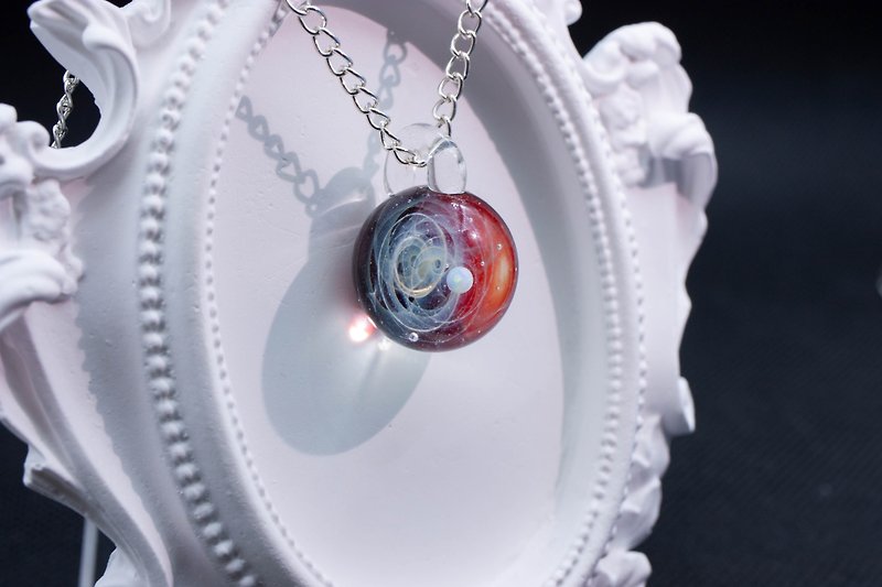 glass cosmic star ball - Necklaces - Glass Transparent