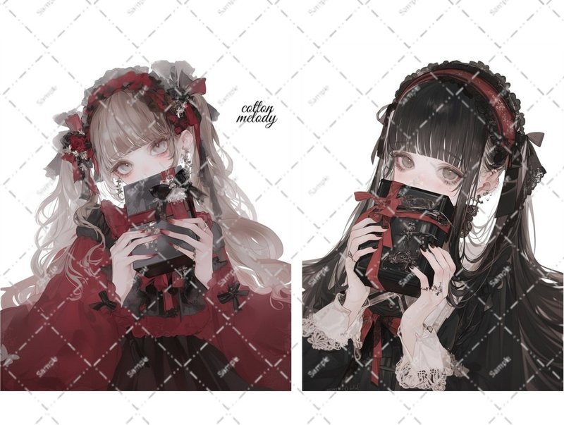 original sticker no.7100 人物ステッカー オリジナルステッカー 人物ステッカー 女の子ステッカー オリジナル人物ステッカー - 貼紙 - 紙 