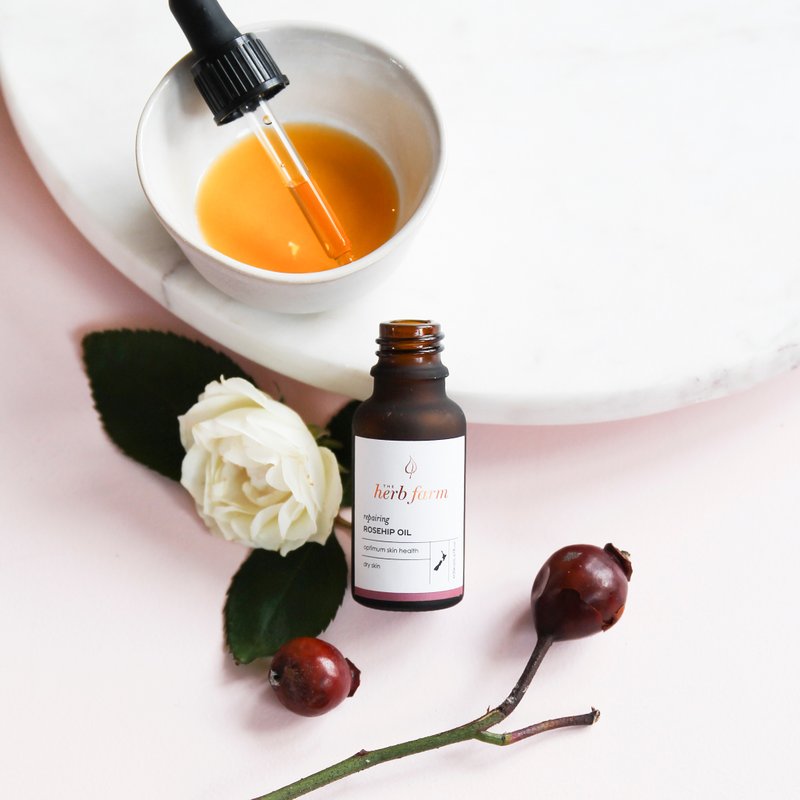 PIMARY The Herb Farm Dry Skin  Rosehip Oil - Skincare & Massage Oils - Concentrate & Extracts White