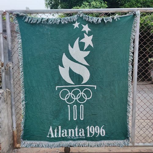 goodviewvintageshop Vintage 1996 Atlanta Summer Olympics Blanket Throw Centennial 100 years