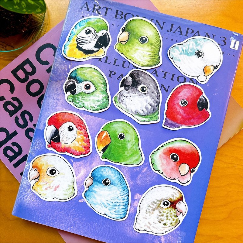 Waterproof Sticker / Parrot Waterproof Sticker_PURPLE - สติกเกอร์ - กระดาษ 