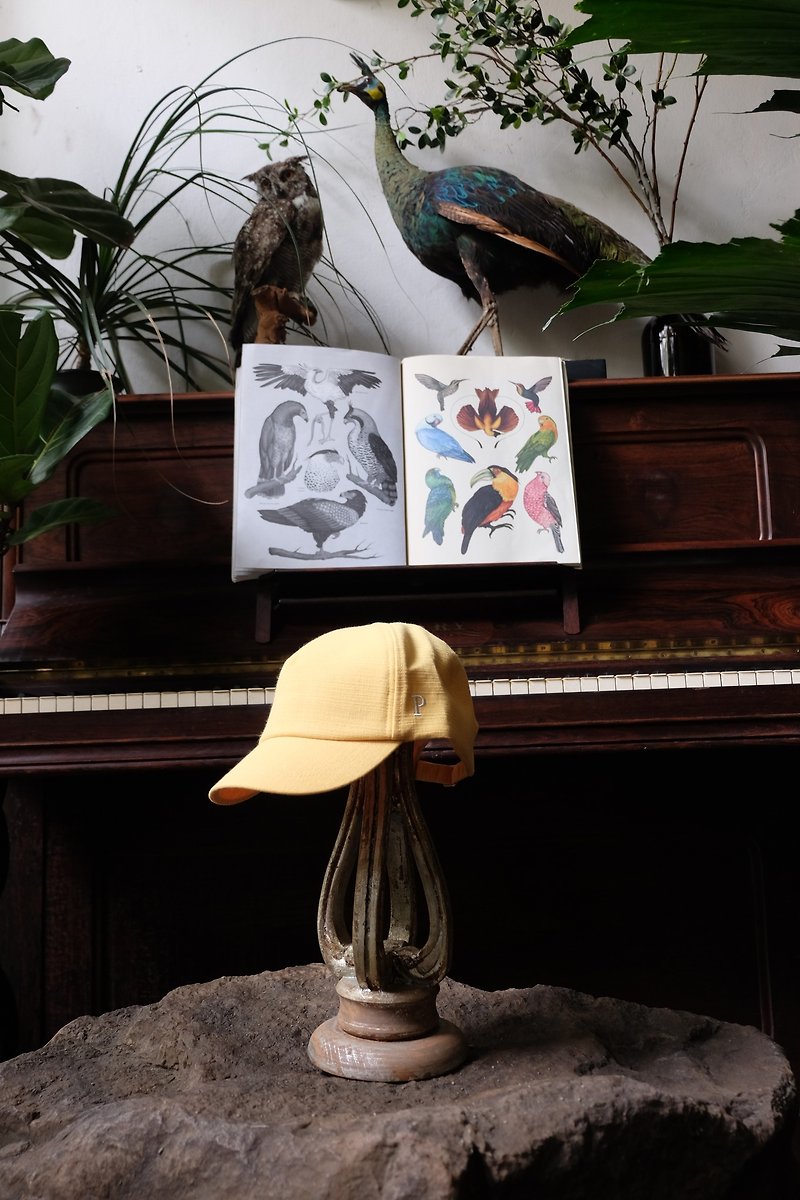 PALINI Short Brim Cap - Yellow - Hats & Caps - Cotton & Hemp Yellow