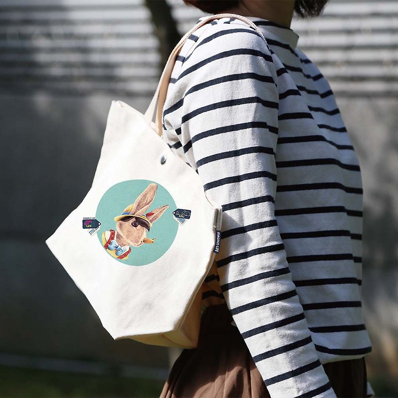 Rabbit puppet co-branded bag [Rabbit with mark mask rabbit X HeatsBox] - Handbags & Totes - Other Materials 