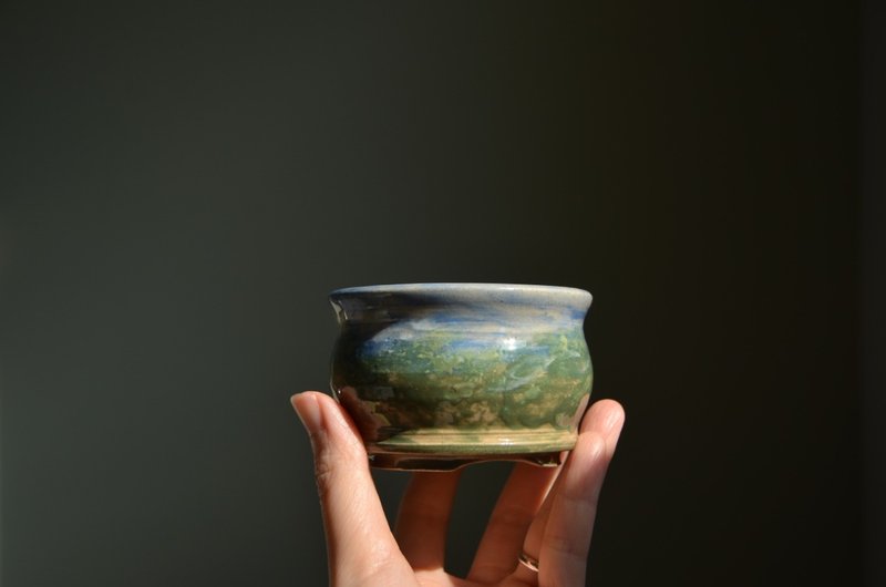 陶盆 | 山水 | 藍天樹景 - 植栽/盆栽 - 陶 藍色