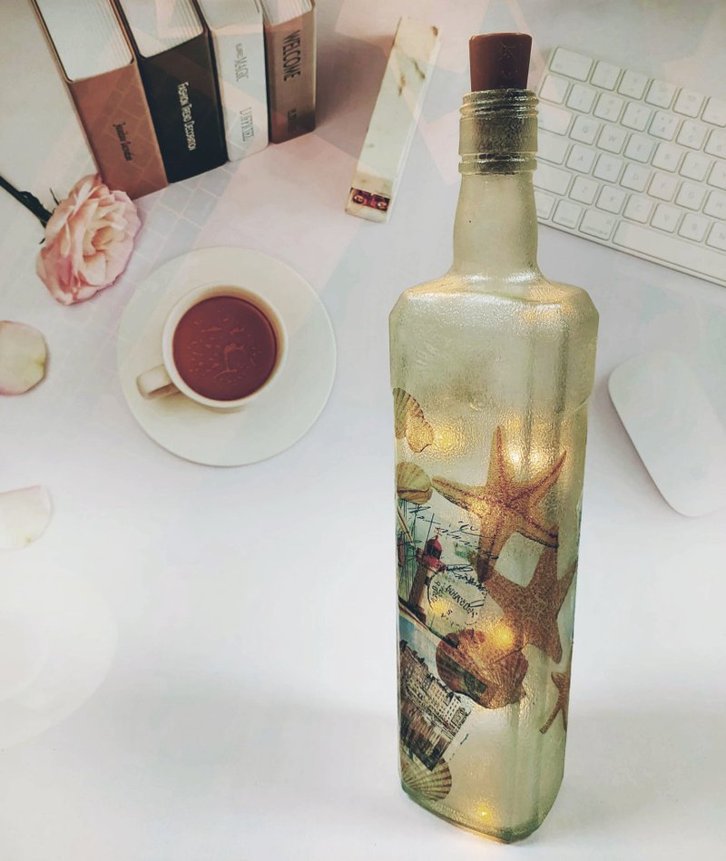 海。思 - 藝術擺飾 / 燈飾 / 療癒酒瓶燈 - 燈具/燈飾 - 玻璃 